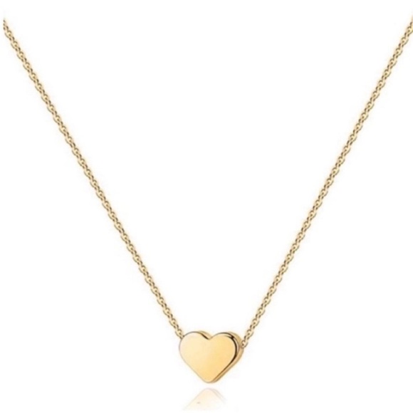 New! 14K Gold Plated Heart Necklace (3012) NWOT - Picture 2 of 4
